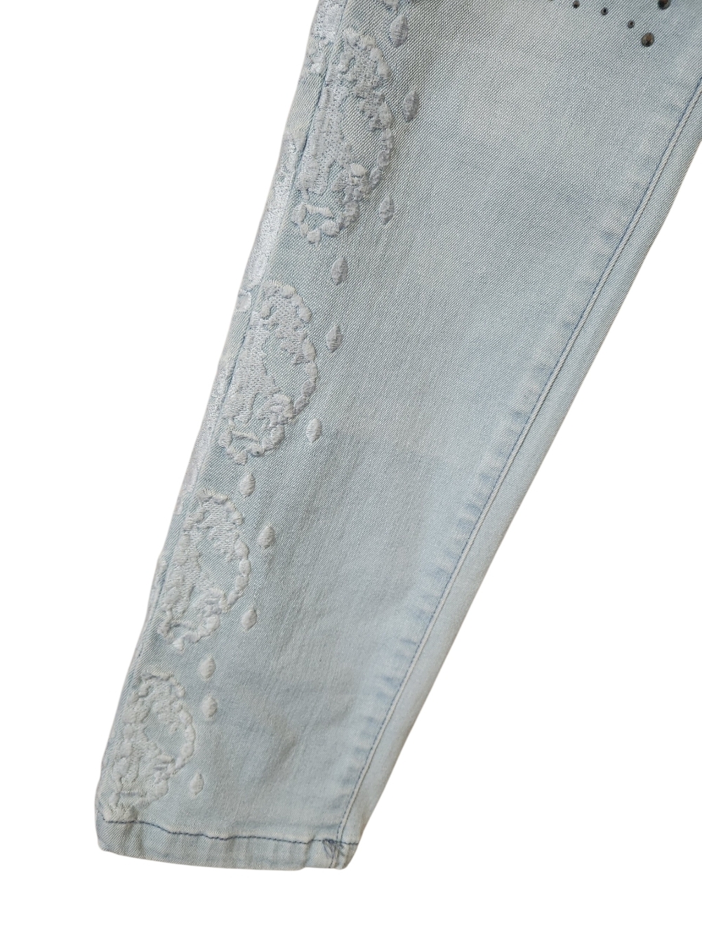Sportalm Lunna Embellished Skinny Jeans Lace & Rhinestone Glam Like New Size 6 - Picture 2 of 9